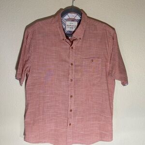 Weatherproof Vintage Men's button down shirt, Coral/pink, Size Large